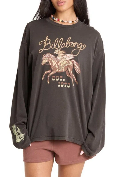 Billabong Familiar Roads Long Sleeve Graphic Tee In Multi