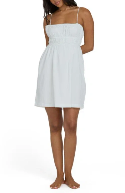 Billabong Feel The Breeze Cotton Mini Sundress In White