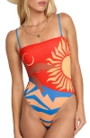 Billabong Feel The Heat Tully One-piece Swimsuit In Multi