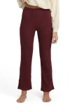 Billabong Fever Twist Flare Rib Pants In Burgundy