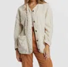 Billabong Fireside Cozy Fleece Jacket In White Cap