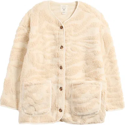 Billabong Fireside Cozy Fleece Jacket In White Cap 1