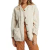 Billabong Fireside Cozy Fleece Jacket In White Cap In White Cap