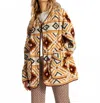 Billabong Fireside Cozy Jacket In White Multi In Multi
