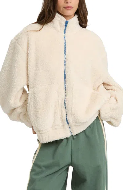 Billabong First Light High Pile Fleece Jacket In White