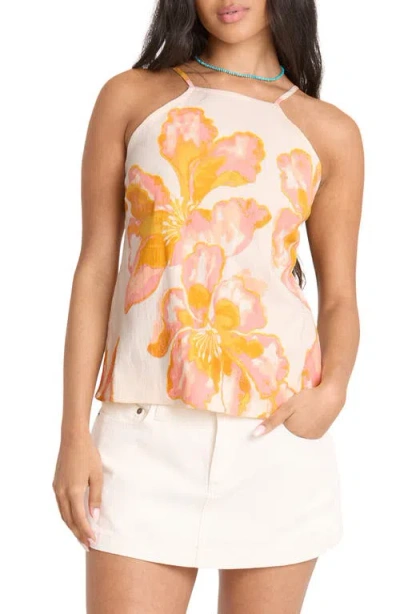 Billabong Floral Trippin Halter Tank In Multi