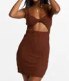 Billabong Flower Hour Bodycon Dress In Toasted Coconut In Multi