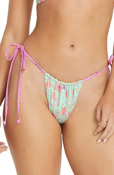 Billabong Folk Story Bells Reversible Bikini Bottoms In Blue