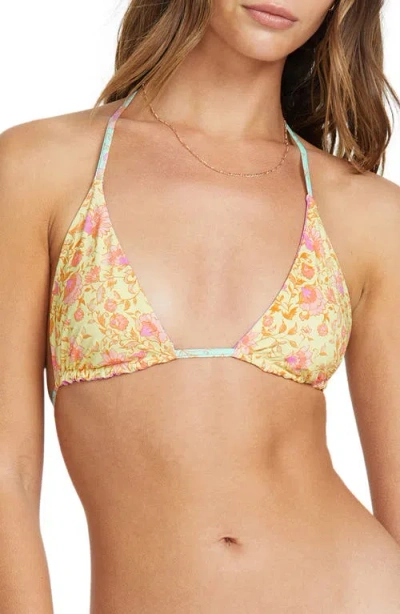 Billabong Folk Story Reversible Remi Bikini Bottoms In Yellow