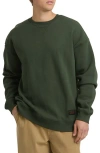 Billabong Fort Garage Crewneck Cotton Blend Sweatshirt In Green