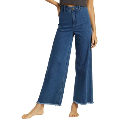 BILLABONG BILLABONG FREE FALL FRAY HEM STRETCH WIDE LEG JEANS