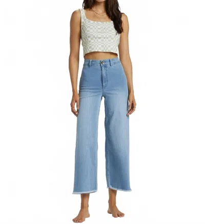 Billabong Free Fall Indigo Wide Leg Pants In Surf Spray In Blue