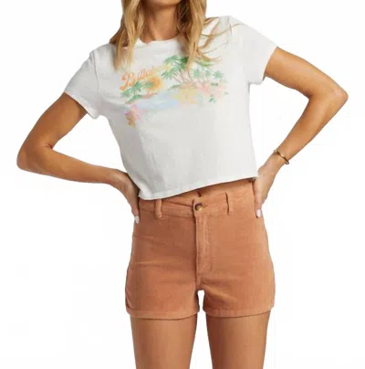 Billabong Free Fall Short Cord Shorts In Toffee In Green