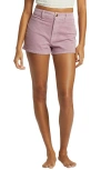 Billabong Free Fall Stretch Cotton Corduroy Shorts In Lilac Fog