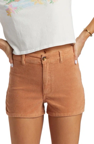 Billabong Free Fall Stretch Cotton Corduroy Shorts In Toffee