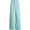 Billabong Free Fall Stretch Crop Wide Leg Pants In Blue