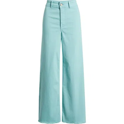 Billabong Free Fall Stretch Crop Wide Leg Pants In Blue