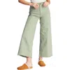 Billabong Free Fall Stretch Cotton Crop Wide Leg Pants In Army