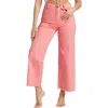 Billabong Free Fall Wide Leg Denim Trouser In Flamingo In Flamingo