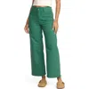 Billabong Free Fall Stretch Crop Wide Leg Pants In Green