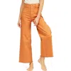 Billabong Free Fall Stretch Cotton Crop Wide Leg Pants In Toffee