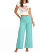 Billabong Free Fall Twill High-waist Pants In Misty Blue In Blue