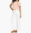 Billabong Free Fall Stretch Cotton Crop Wide Leg Pants In White