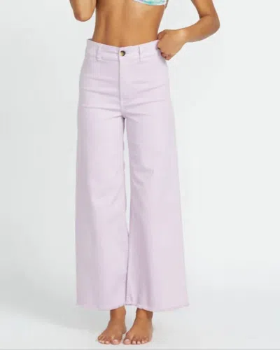 Billabong Free Fall Wide Leg Pant In Amethyst In Purple