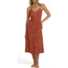 Billabong Fresh Daze Midi Sundress In Brown