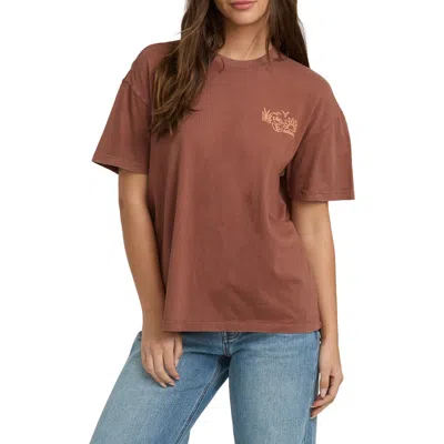 Billabong Fresh Glance Cotton Graphic T-shirt In Brown