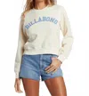 Billabong From Paradise Pullover Sweater In White Cap In White