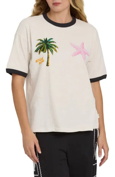 Billabong Fun Paradise Ringer Graphic T-shirt In Neutral
