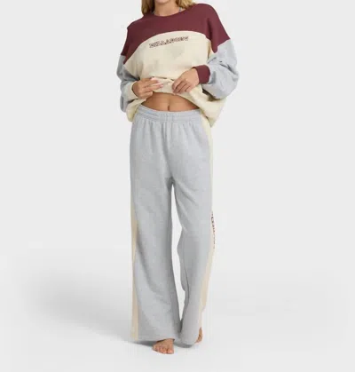Billabong Get It Fleece Pants Sweatpants In Heather Grass In Gray