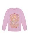 Billabong Girl's Day Dreaming Logo Graphic Sweatshirt In Lilac Smoke