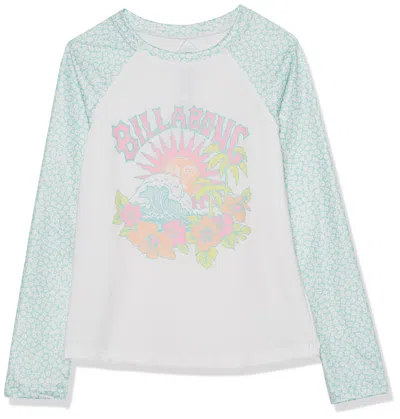 Billabong Kids' Girls Tropic Crush Long Sleeve Rashguard In Green