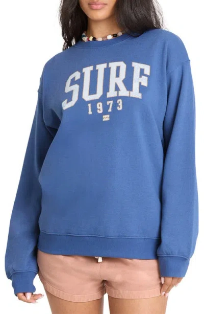 Billabong Gone Surfing Graphic Sweatshirt In Blue