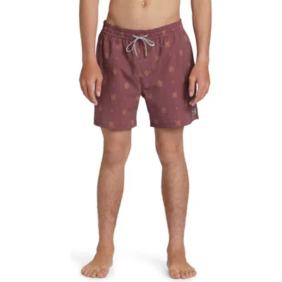 Billabong Good Times Layback Swim Trunks In Brown