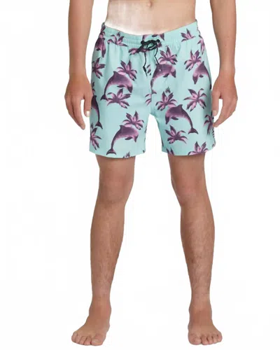 Billabong Good Times Layback Volley Shorts In Minty In Multi