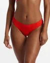 Billabong Good Vibes Bondi Bikini Bottom In Sunset Red In Red
