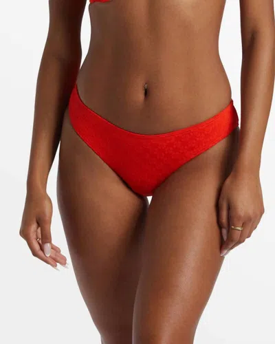 BILLABONG GOOD VIBES BONDI BIKINI BOTTOM IN SUNSET RED