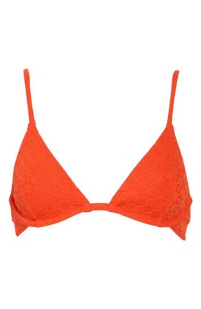 Billabong Good Vibes Side Tie Bikini Bottoms In Sunset Red