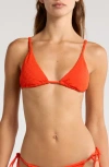 Billabong Good Vibes Side Tie Bikini Bottoms In Sunset Red