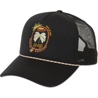 Billabong Grandpa Trucker Hat In Off Black