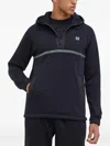 Billabong Half-zip Band-detail Hoodie In Black