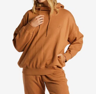 Billabong Halifax Hoodie In White Cap In Brown