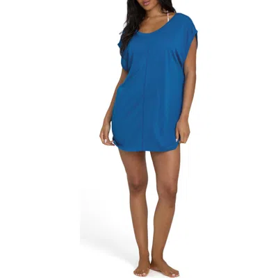 Billabong Hallow Wave Cover-up Minidress In Blue