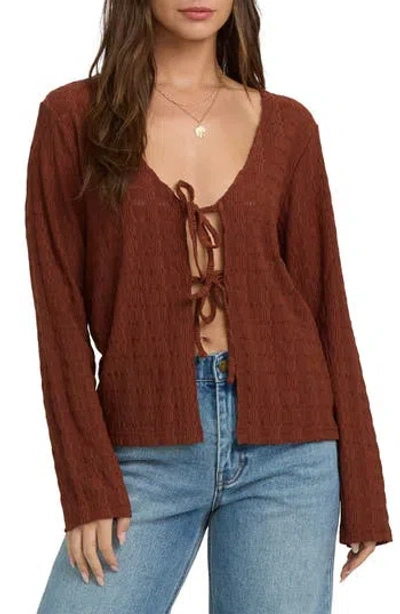Billabong Havana Tie Front Knit Top