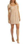Billabong Heart Song Floral Babydoll Minidress In Pink Dream