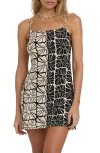 Billabong Heart Song Sleeveless Minidress In Animal Print