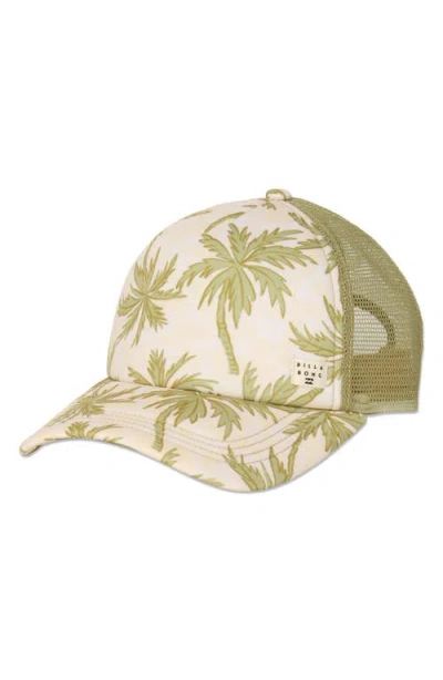 Billabong Heritage Mash-up Trucker Hat In Green